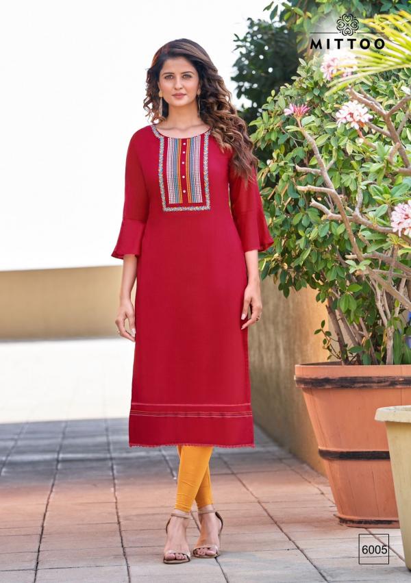 Mittoo Rihana Fancy Rayon Designer Kurti Collection